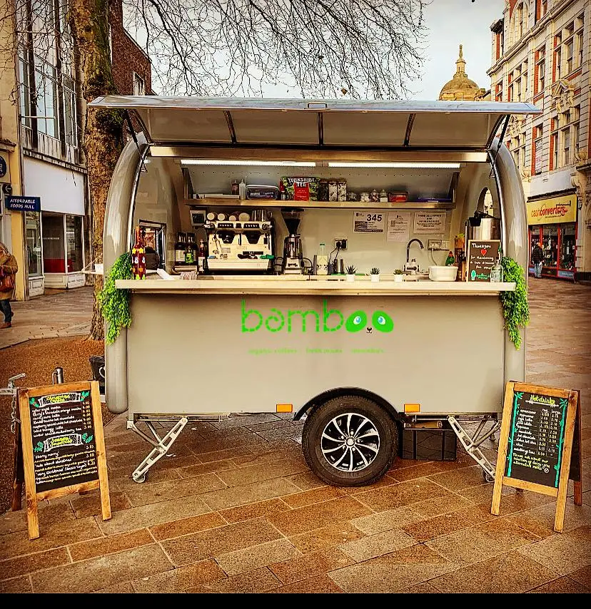 2.8m × 2.0m Grey Catering Pod — Fridge